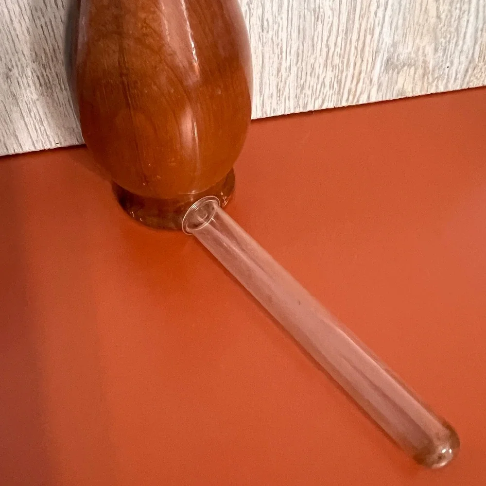 Vintage Ralph A Bailey‎ Oregon Myrtlewood Bud Vase with Glass Insert 6.5 Inch